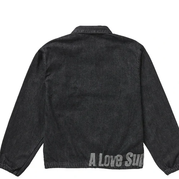Supreme John Coltrane A Love Supreme Denim Harrington Jacket - Black